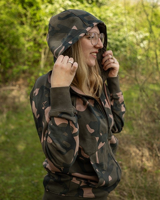 Hoodica Fox Womens Zipped Camo Hoodie