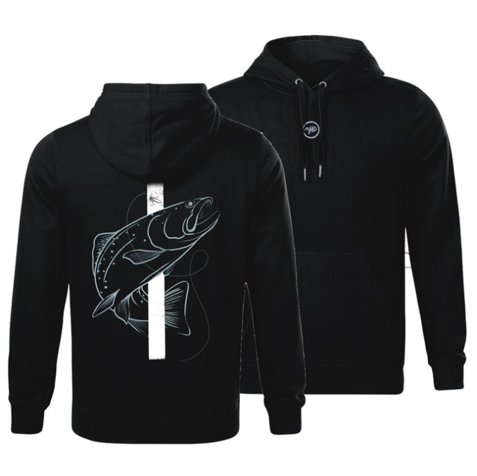Hoodica Giants Fishing Black Pstruh