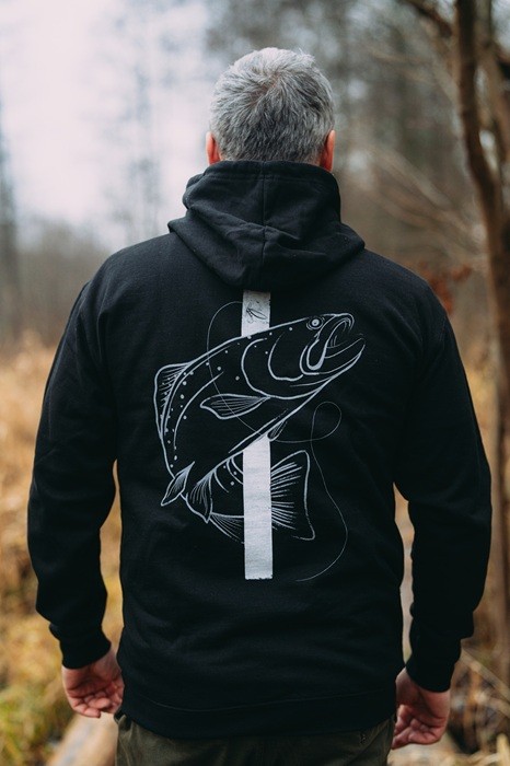 Hoodica Giants Fishing Black Pstruh