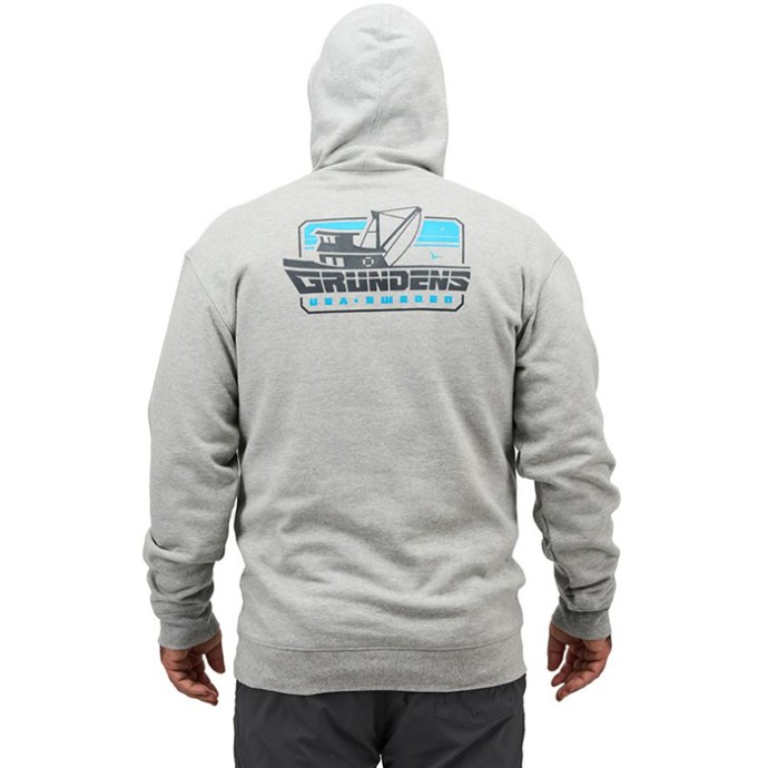 Hoodica Grundéns Displacement DWR Hoodie Commercial Boat Athletic Heather