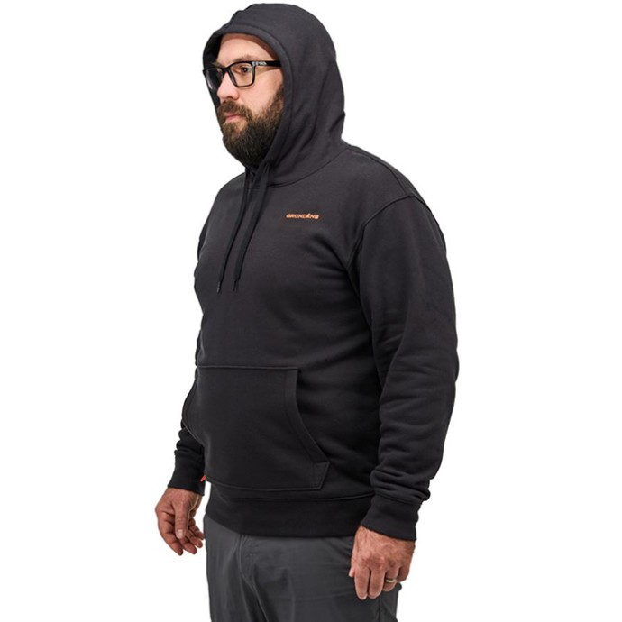 Hoodica Grundéns Displacement DWR Hoodie Logo Anchor Black