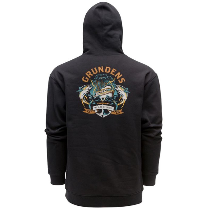 Hoodica Grundéns Displacement DWR Hoodie Tuna Tattoo Black