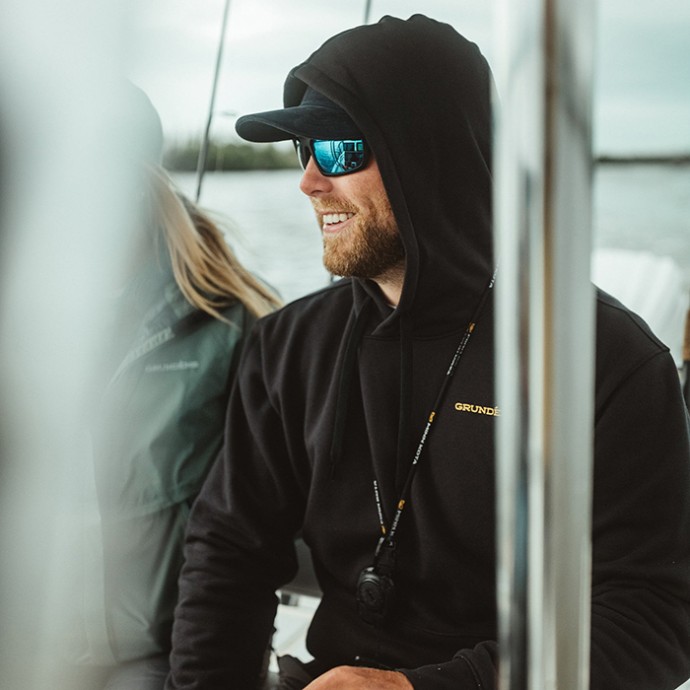 Hoodica Grundéns Displacement DWR Hoodie Tuna Tattoo Black