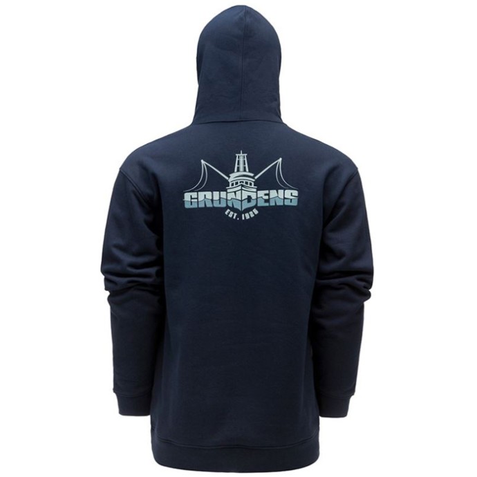 Hoodica Grundéns Logo boat Hoodie Dark Navy