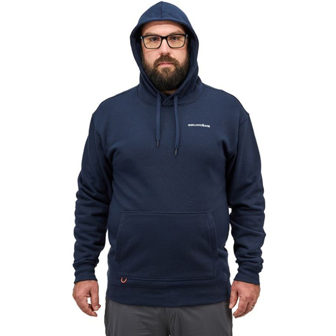Hoodica Grundéns Logo boat Hoodie Dark Navy