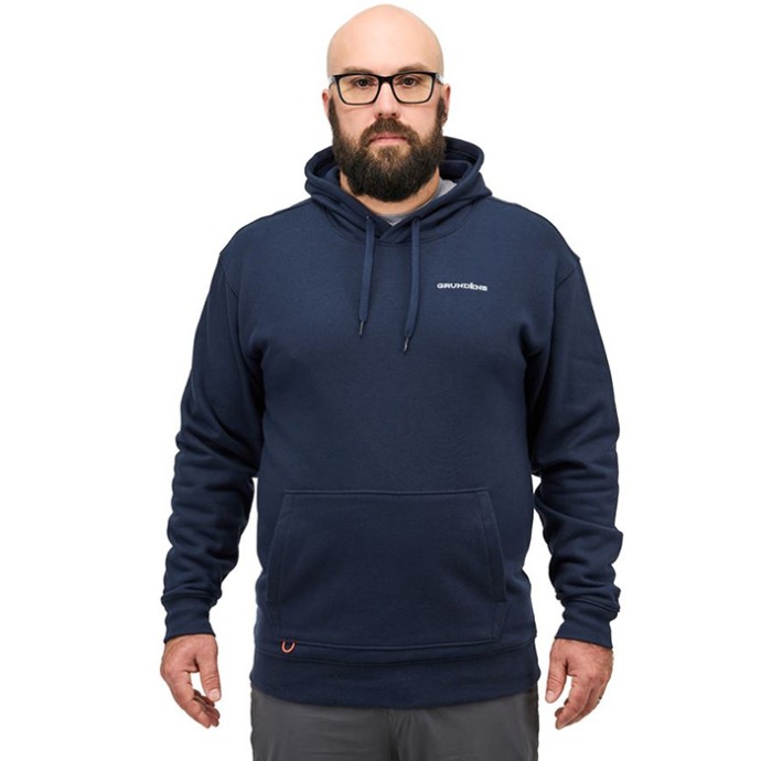 Hoodica Grundéns Logo boat Hoodie Dark Navy