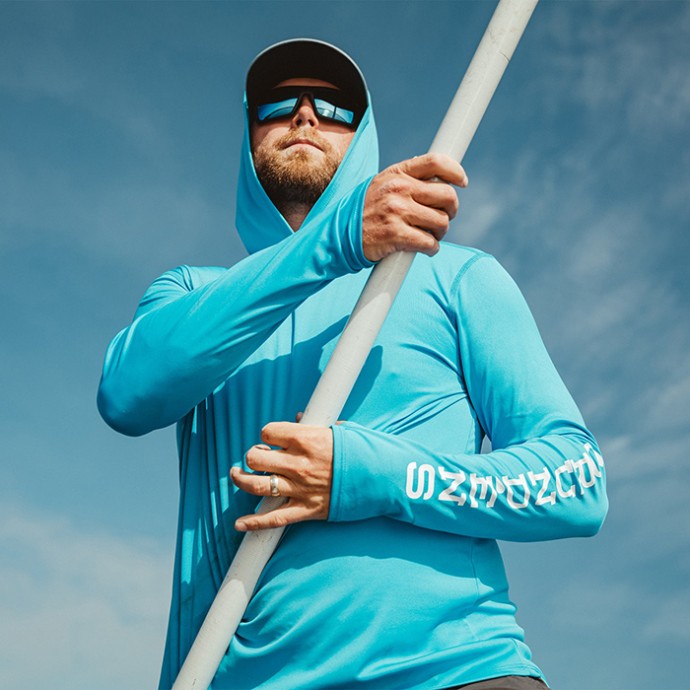 Hoodica Grundéns Tought Sun Hoodie Azure