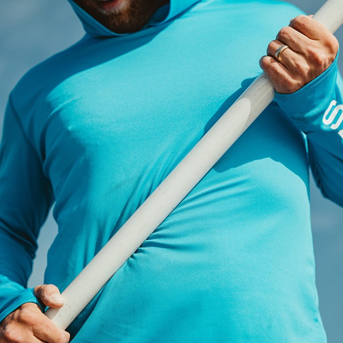 Hoodica Grundéns Tought Sun Hoodie Azure