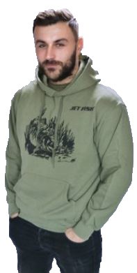 Hoodica JetFish Zelena s Crnim Logom
