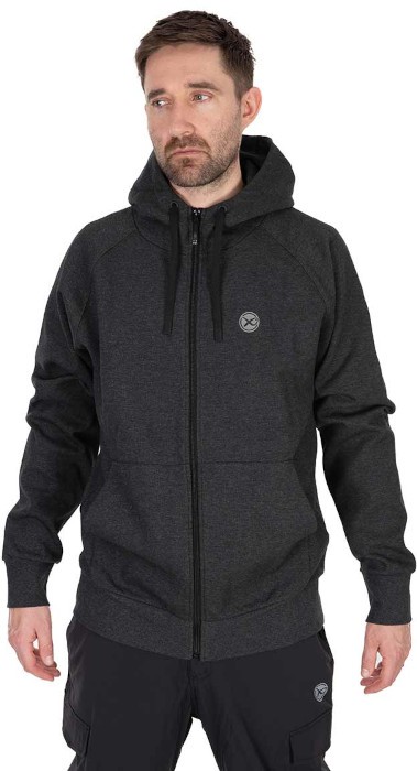 Hoodica Matrix Charcoal Marl Zip Hoody