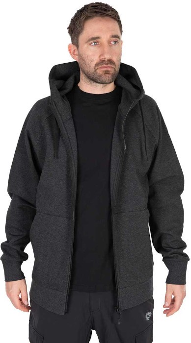 Hoodica Matrix Charcoal Marl Zip Hoody