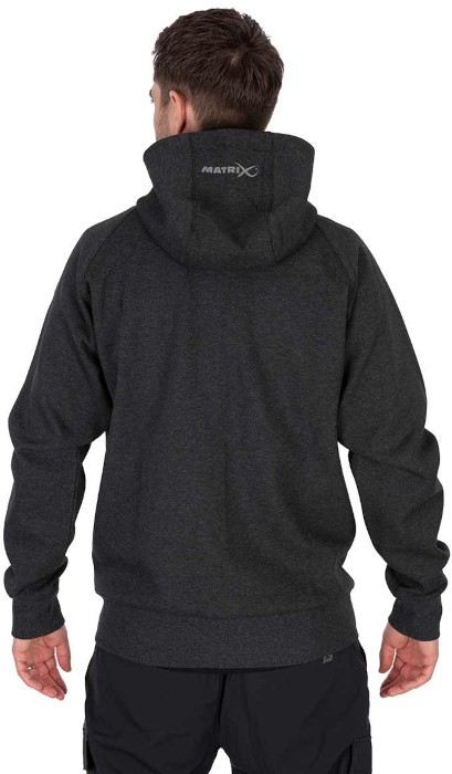 Hoodica Matrix Charcoal Marl Zip Hoody
