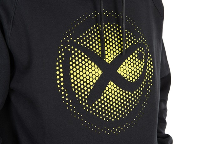 Hoodica Matrix Large Fade Logo Hoody - Black/Lime