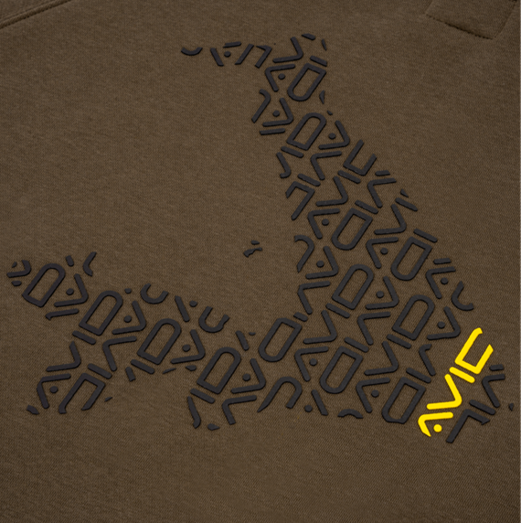 Hoodica na patent s kapuljačom Avid Carp Compound Zip Hoodie Smeđa