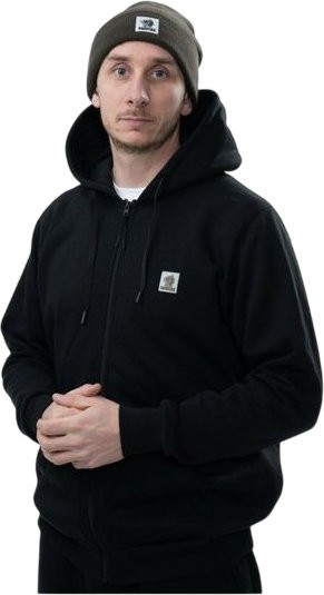 Hoodica Nash Make It Happen Badge Zipped Hoody Black