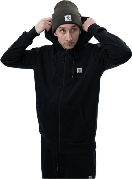 Hoodica Nash Make It Happen Badge Zipped Hoody Black