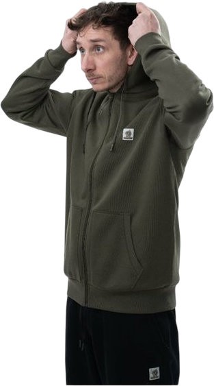 Hoodica Nash Make It Happen Badge Zipped Hoody Green