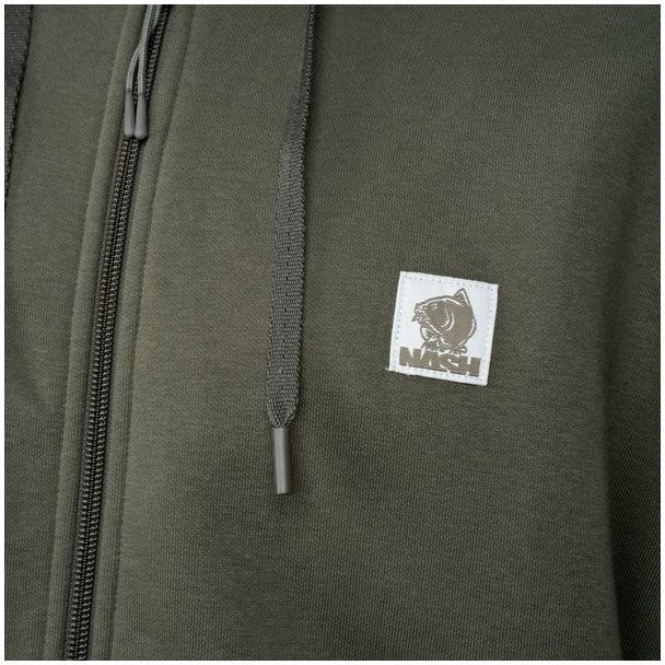 Hoodica Nash Make It Happen Badge Zipped Hoody Green