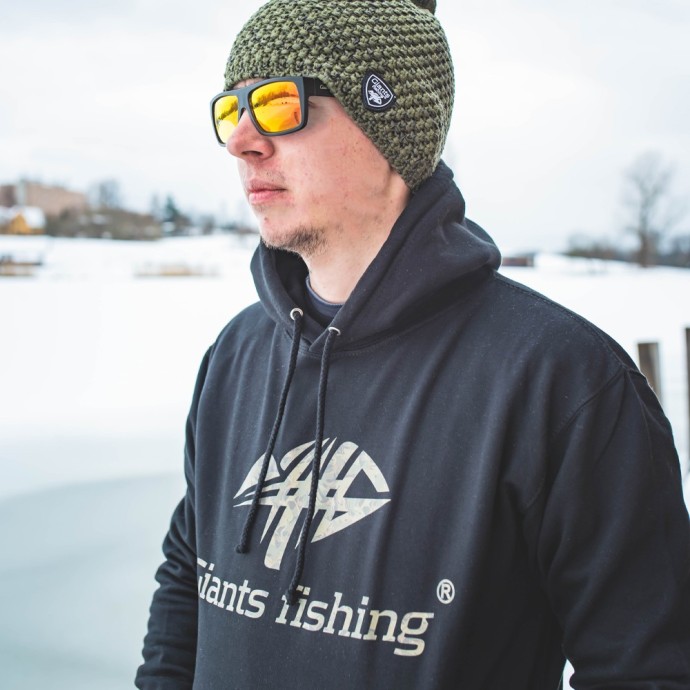 Hoodica s Kapuljačom Giants Fishing Černá Camo Logo