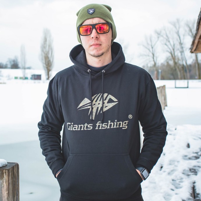 Hoodica s Kapuljačom Giants Fishing Černá Camo Logo