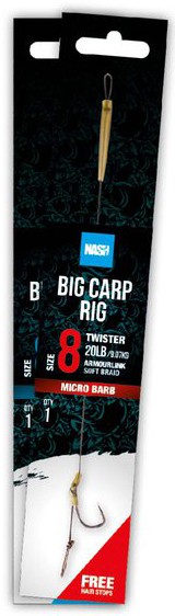 Nash Big Carp Rig Hook Size 8 - Micro Barb