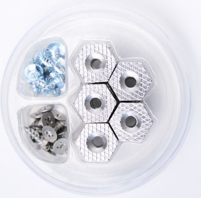 Hrotovi za potplat Grundéns Hexagrip Cleat & Stud Puck Pack - Silver vel. O/S