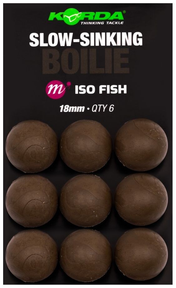 Imitácia Boilies Korda Slow Sinking Boilie ISO Fish