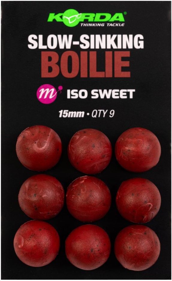 Imitacija Boilies Korda Slow Sinking Boilie ISO Sweet