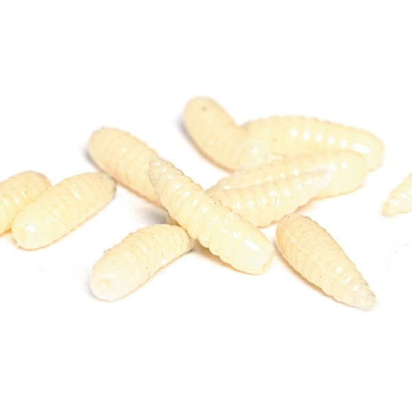 Imitacija Crva Lucky John Pro Maggot 12mm Fosforeskujuća 30kom