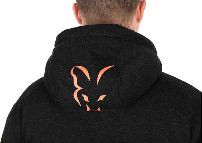 Jakna Fox Collection Sherpa Jacket Black & Orange