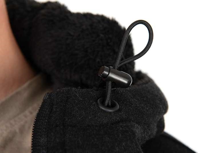 Jakna Fox Collection Sherpa Jacket Black & Orange