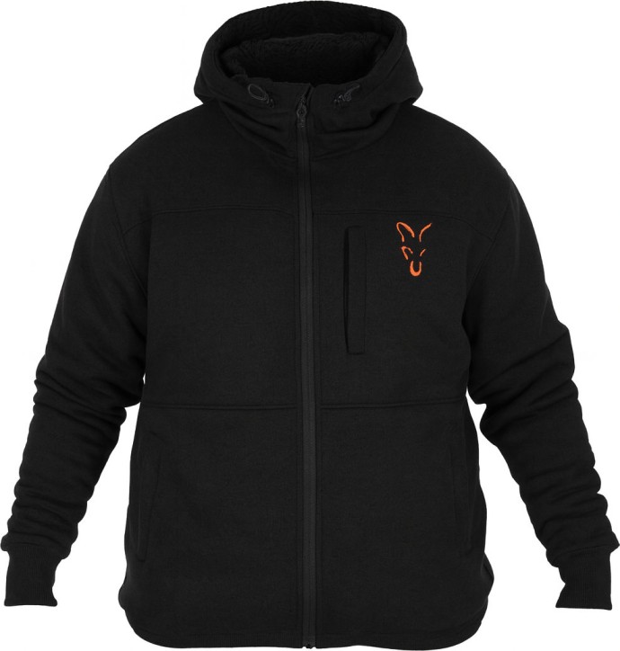 Jakna Fox Collection Sherpa Jacket Black & Orange