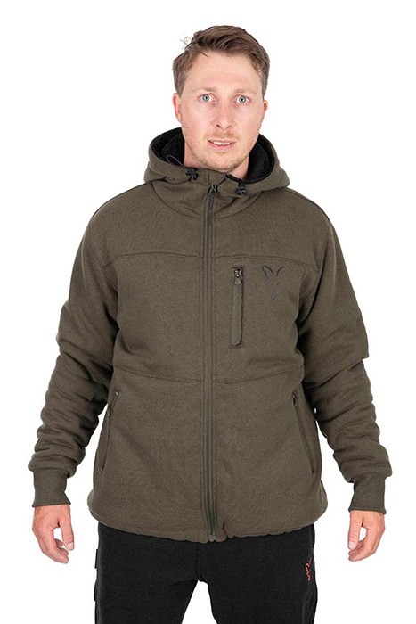 Jakna Fox Collection Sherpa Jacket Green & Black