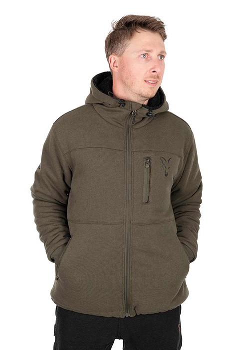 Jakna Fox Collection Sherpa Jacket Green & Black