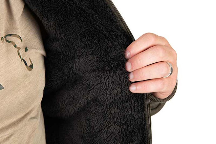 Jakna Fox Collection Sherpa Jacket Green & Black