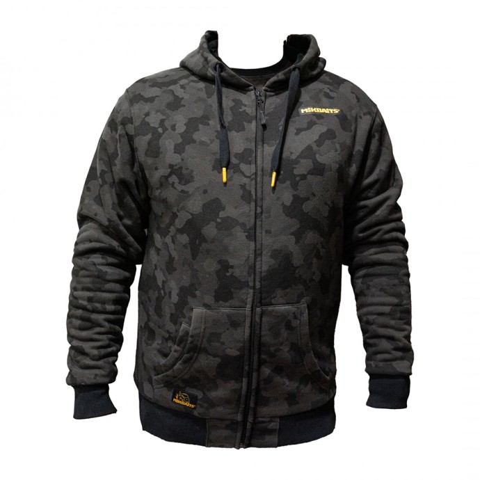 Jakna sa zatvaračem Mikbaits Black Camou Jogger Sherpa