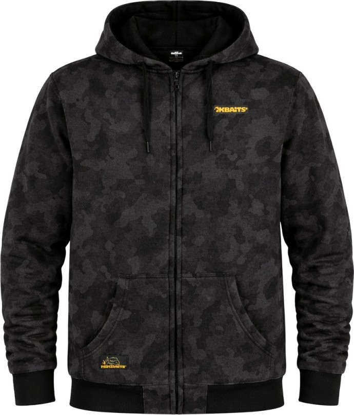 Jakna sa zatvaračem Mikbaits Black Camou Jogger Sherpa