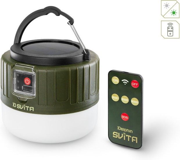 Kamp svjetiljka Delphin s daljinskim upravljačem SVITA 4W/180lm/3600mAh