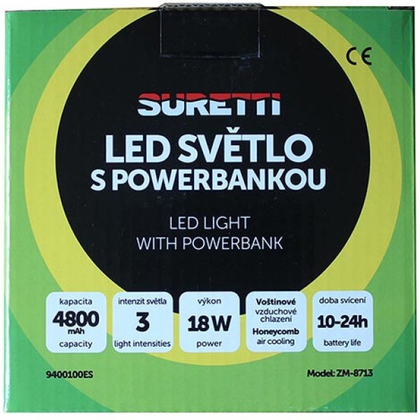 Kamp svjetiljka Suretti s Powerbankom
