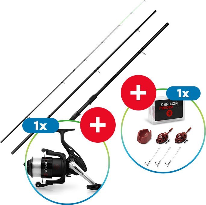 Kaprársky Set Delphin Yakuza Feeder 3,30m 100gr