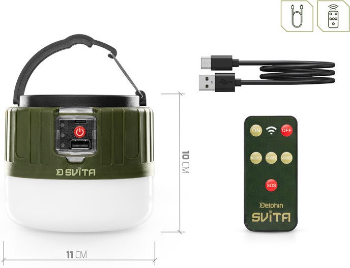 Kempová Lampa Delphin s Ovladačem SVITA 4W/180lm/3600mAh