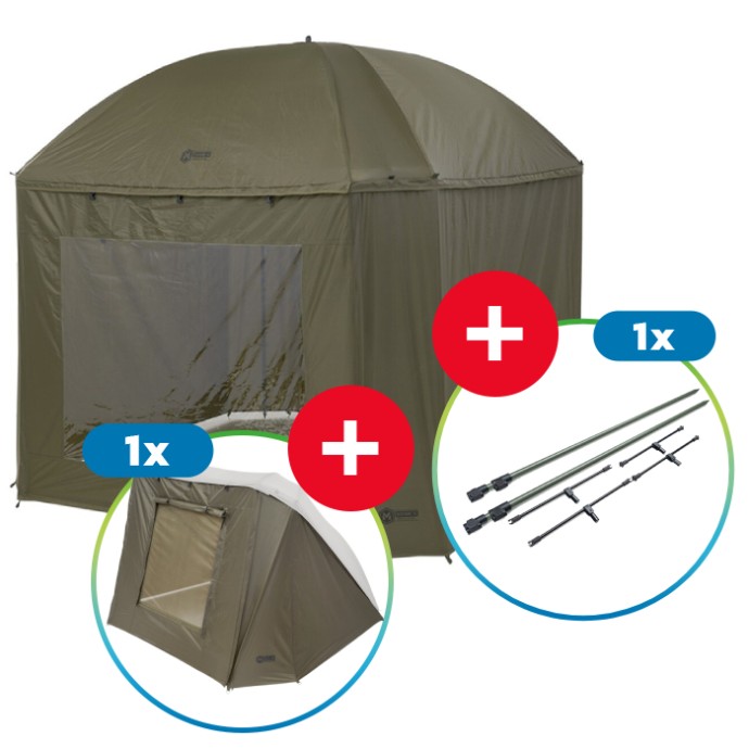 Kišobran Mivardi Session Umbrella XL + Proširujući Set sa Šipkama