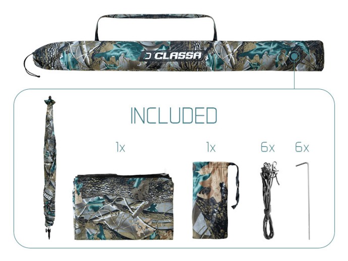 Kišobran s bočnom stranom Delphin Classa Camo 2,5m 3/4