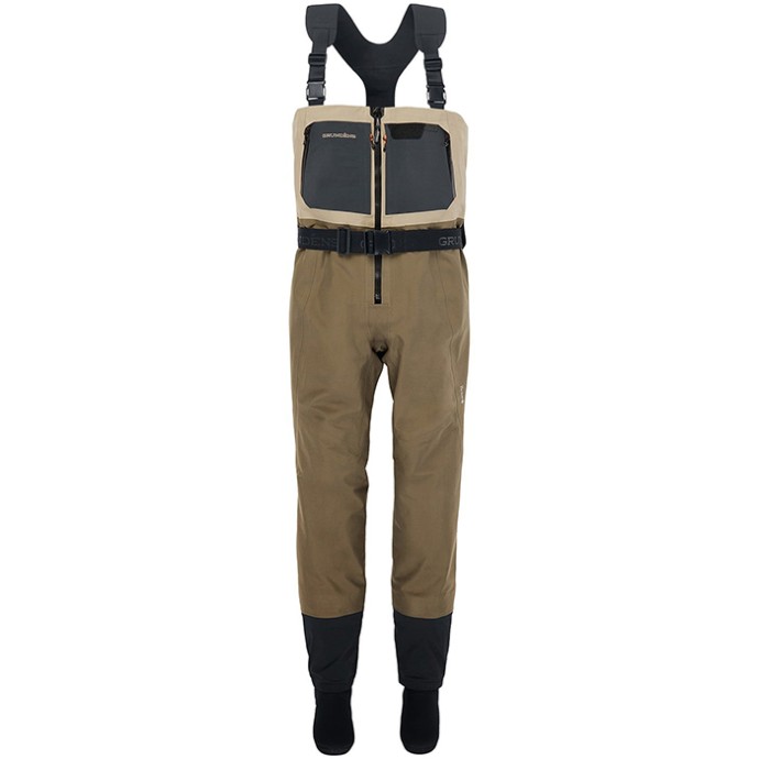 Kombinezon Grundéns Men´s Boundary Zip Stockingfoot Wader Stone/Otter