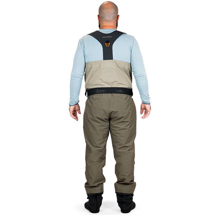 Kombinezon Grundéns Men´s Boundary Zip Stockingfoot Wader Stone/Otter
