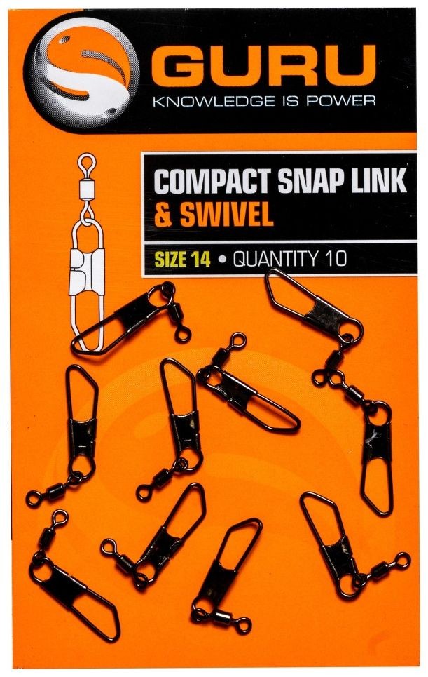 Kopča s Vrtilicom Guru Size 14 Snap Link and Swivel