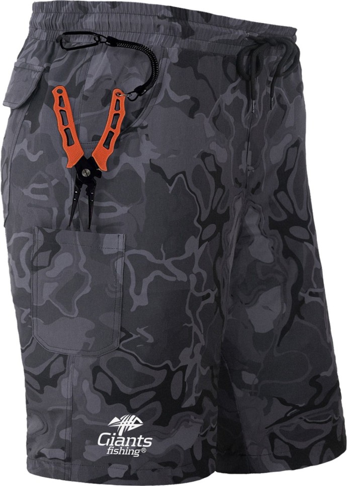 Kraťasy Giants Fishing Shorts Quick Dry UV50+ Camo Grey