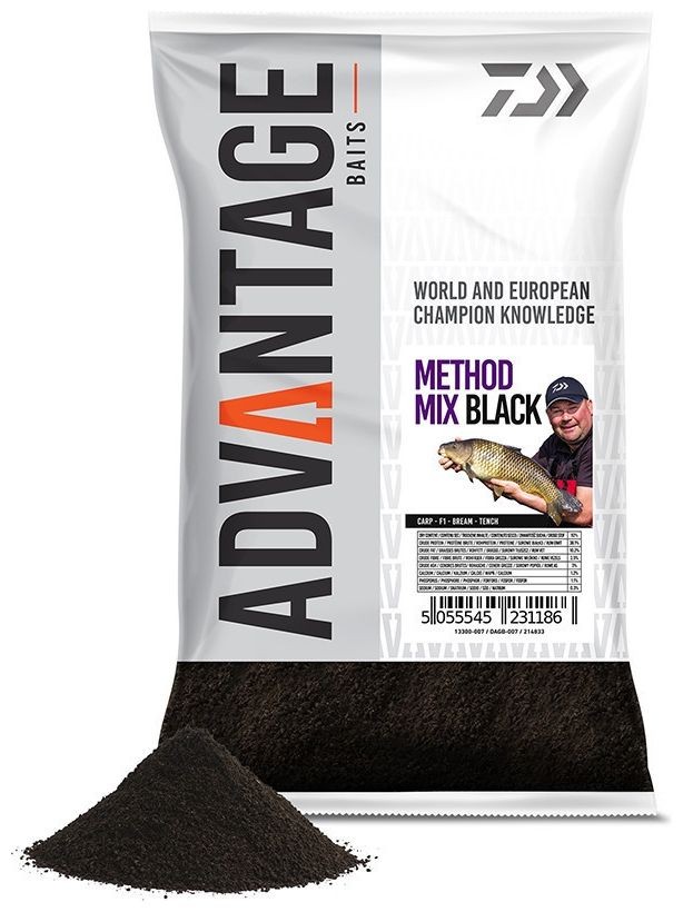 Krmítková Směs Daiwa Advantage Method Mix Black 1kg