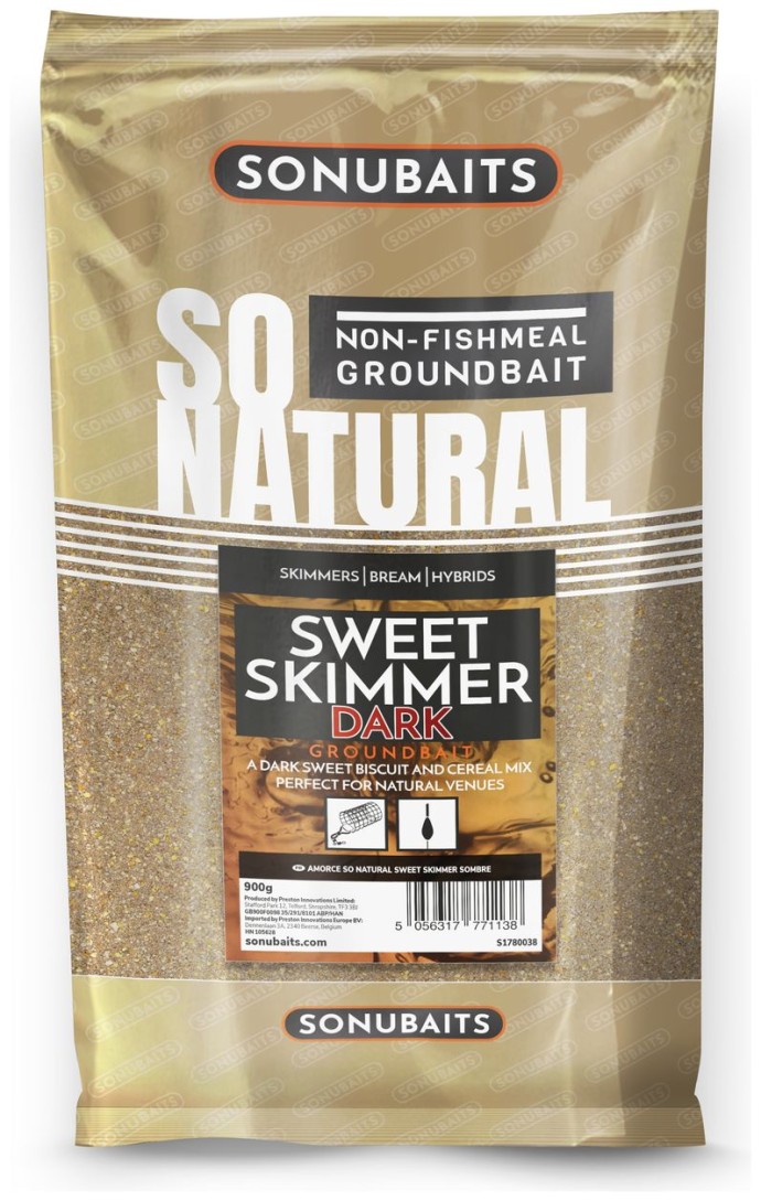 Krmítková Zmes Sonubaits So Natural 900g Sweet Skimmer Dark
