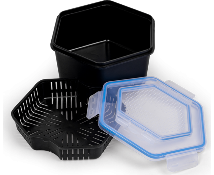 Kutija za crve Zebco Secure-Lock Bait Box And Sieve 2L